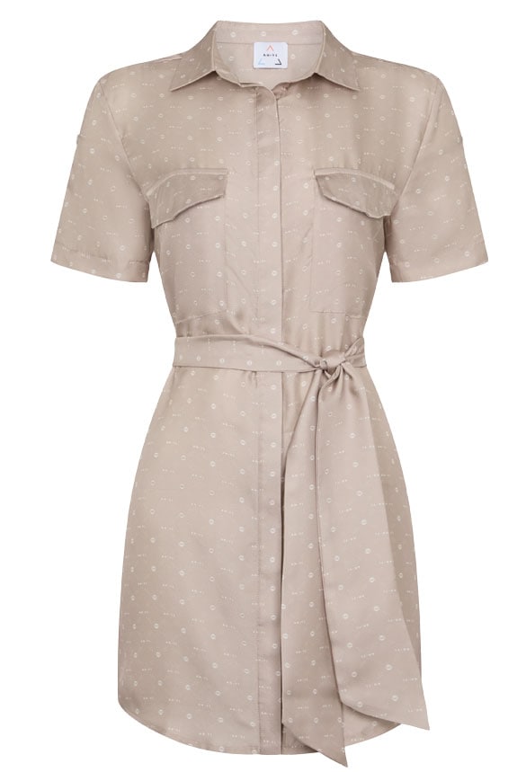 monogram silk dress