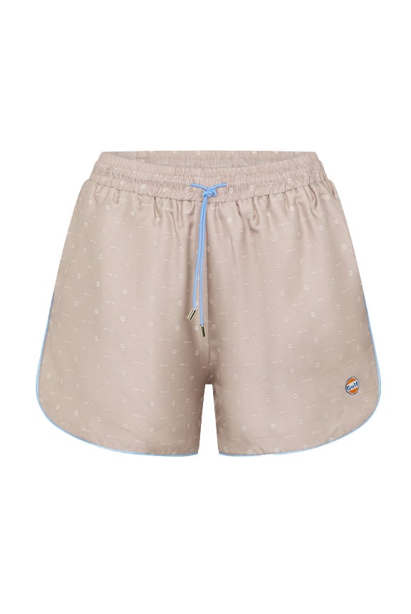 rose gold silk shorts