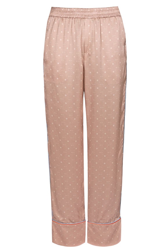 Rose gold silk loungewear pants