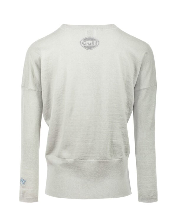 AN-Y1// Cashmere Palm Cashmere Grey V Neck - Image 3