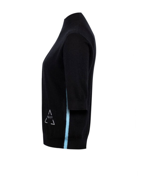 AN-Y1 // Funnel Neck Cashmere Jumper Black - Image 3