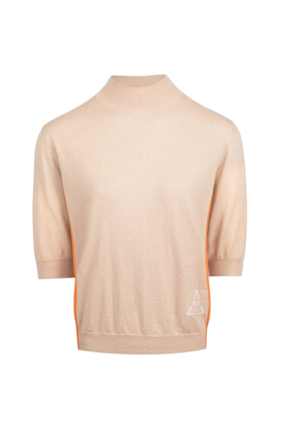 AN-Y1 // Naples Funnel Neck Cashmere Jumper Beige