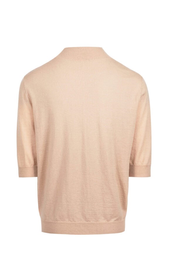 AN-Y1 // Naples Funnel Neck Cashmere Jumper Beige - Image 2