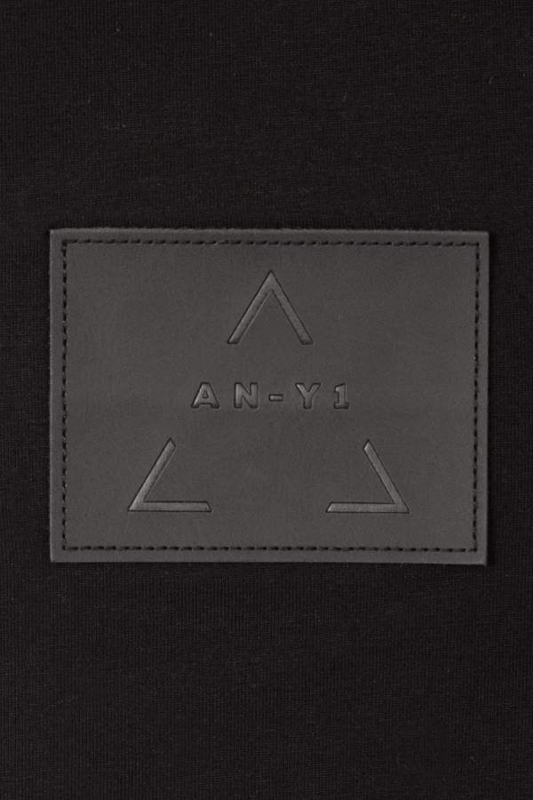 AN-Y1 // Vice Logo Hoodie in Black - Image 3