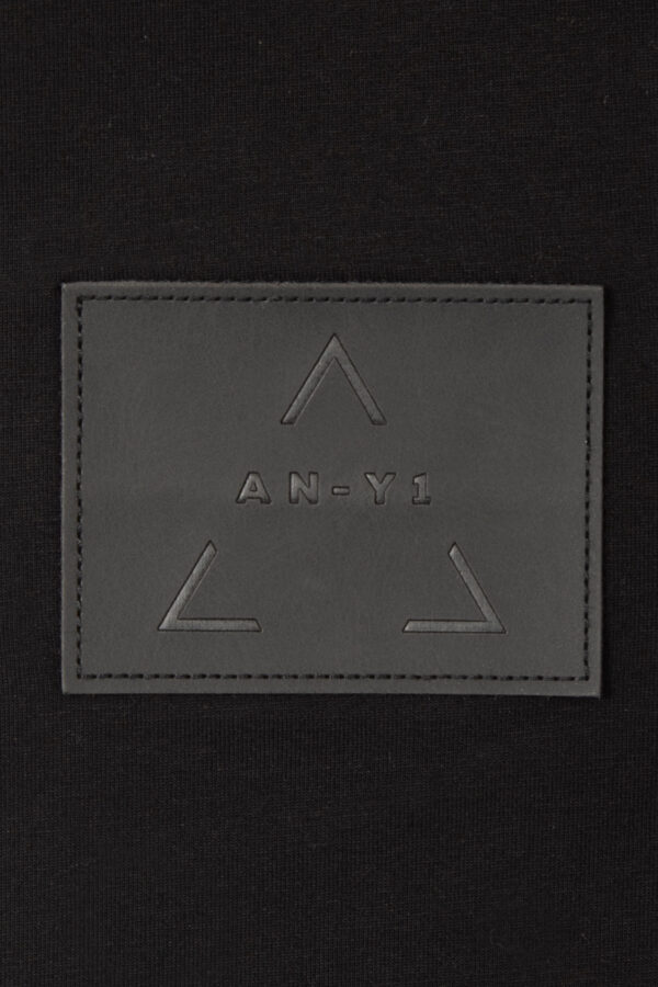 AN-Y1 // Vice Logo Hoodie in Black - Image 3