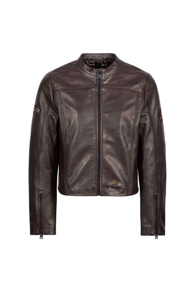AN-Y1 // Vintage Brown Leather Jacket