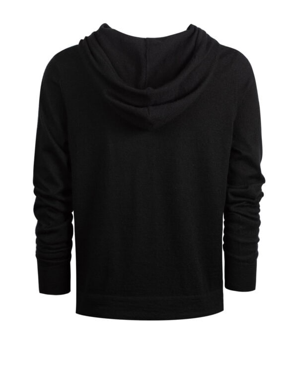 AN-Y1 // Cashmere Vita Hoodie in Black - Image 3